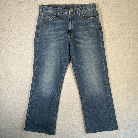 Vintage Lucky Brand Jeans Men’s Size 34R Classic Fit Medium Wash Wide Leg Y2K - Picture 2 of 11